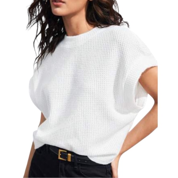 The Workshop, size M….. White Knit Sleeveless Top | The Workshop Size M - Picture 1 of 9